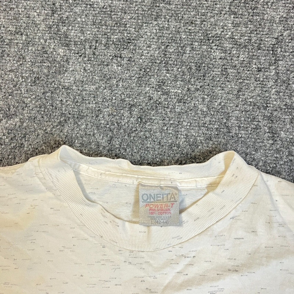 Vintage South Haven Shirt Mens Large White Graphic Print Travel Oneita 90s - Picture 4 of 6